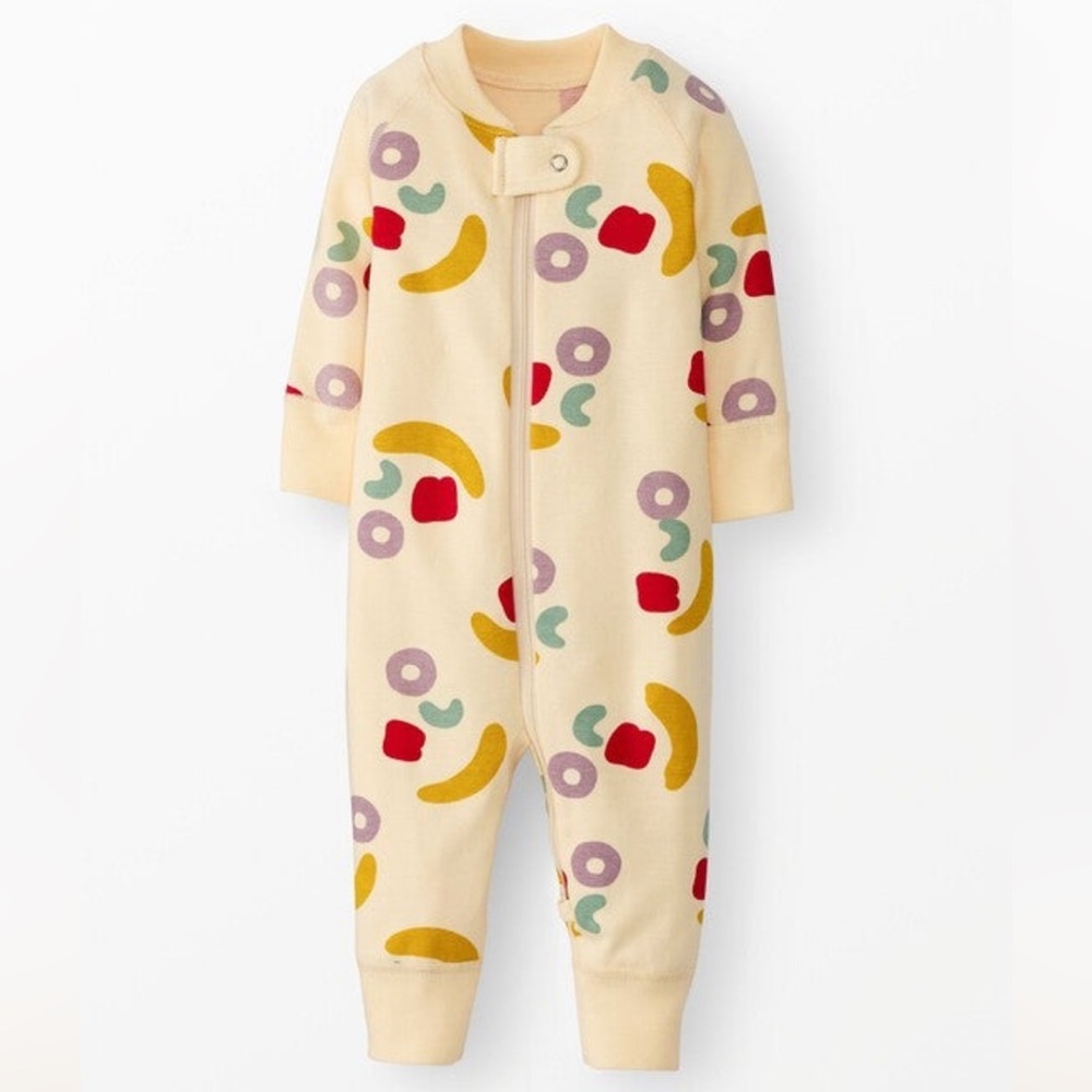 Hanna Andersson HannaJams™ Sleeper Cereal Print on Ecru